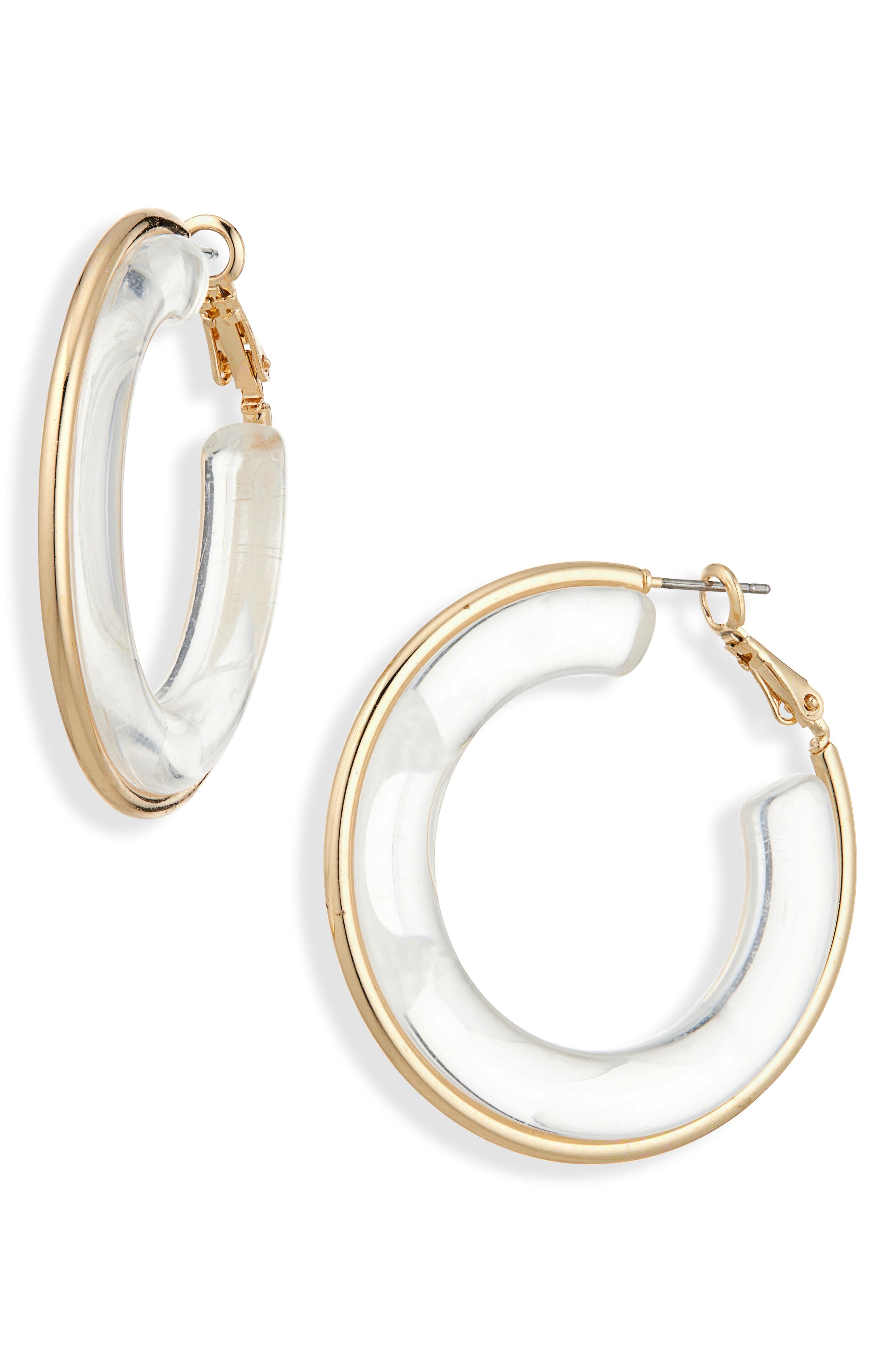 Cara Acrylic Hoop Earrings
