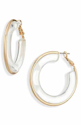 Cara Acrylic Hoop Earrings