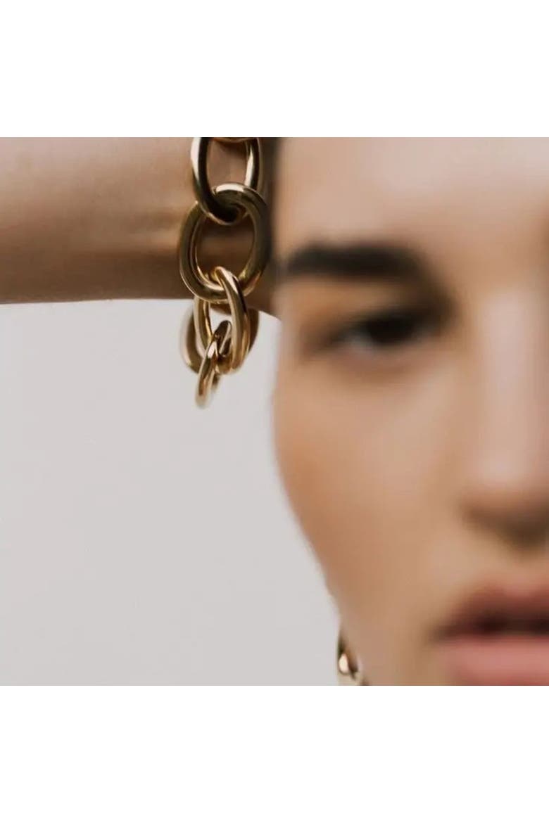 Chunky Round Gold Chain Bracelet, Alternate, color, Gold