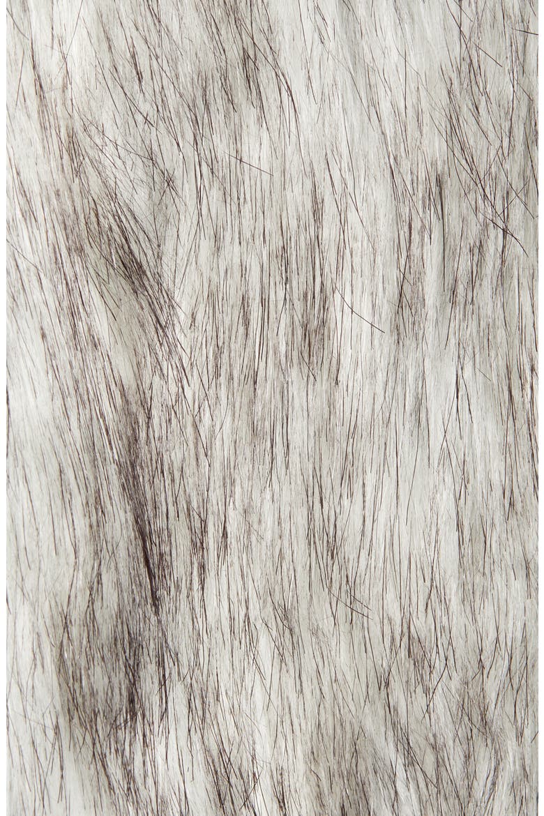Faux Fur Capelet, Alternate, color, SILVER FOX