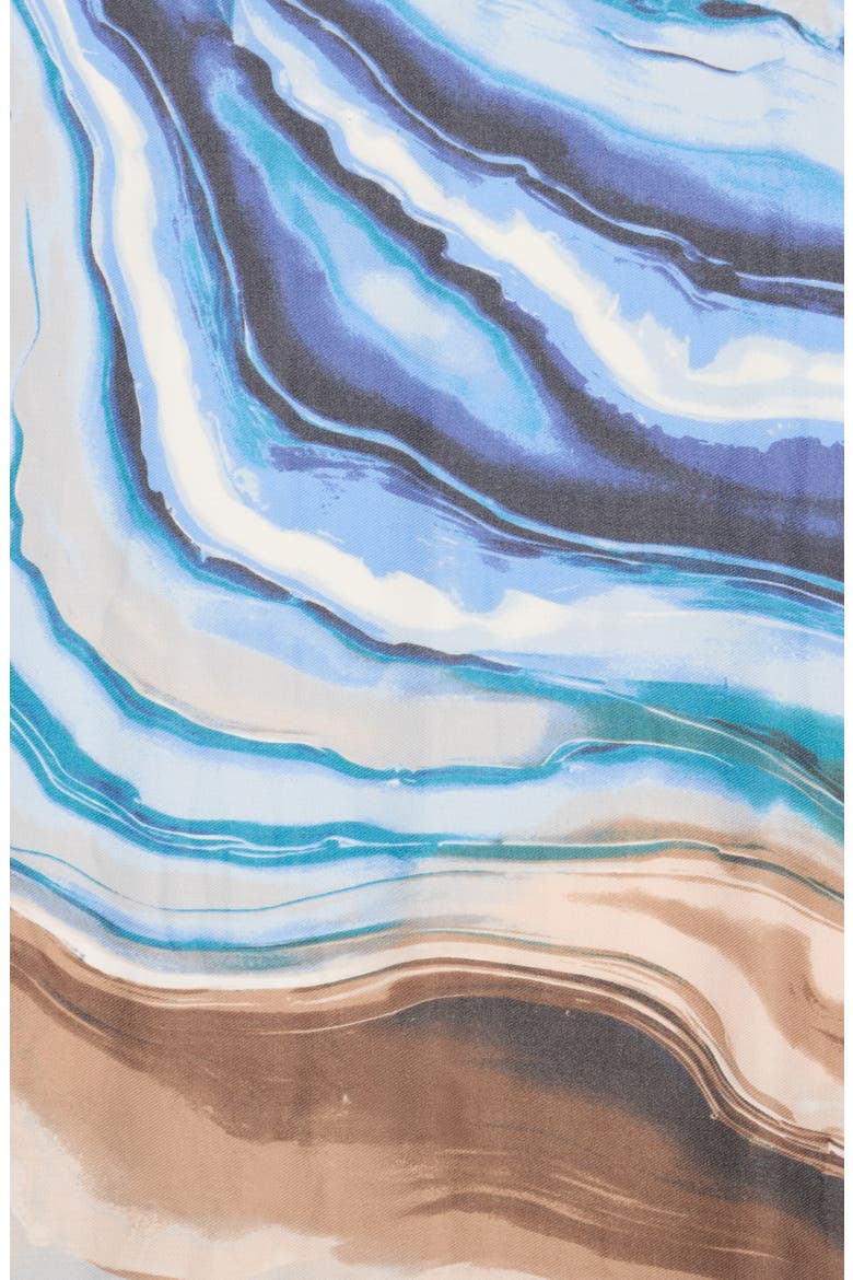 Supersoft Marble Wave Oblong Scarf, Alternate, color, BLUE