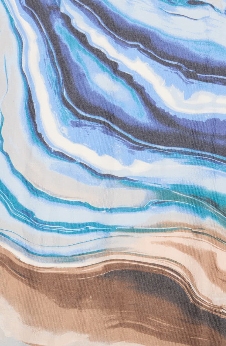 Vince Camuto Supersoft Marble Wave Oblong Scarf, Alternate, color, Blue