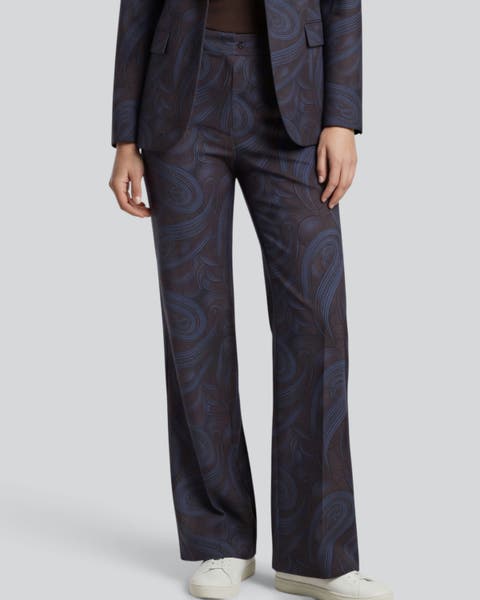 Wool High Rise Wide Leg Pant