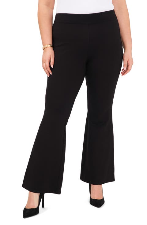 High Waist Ponte Flare Leg Pants