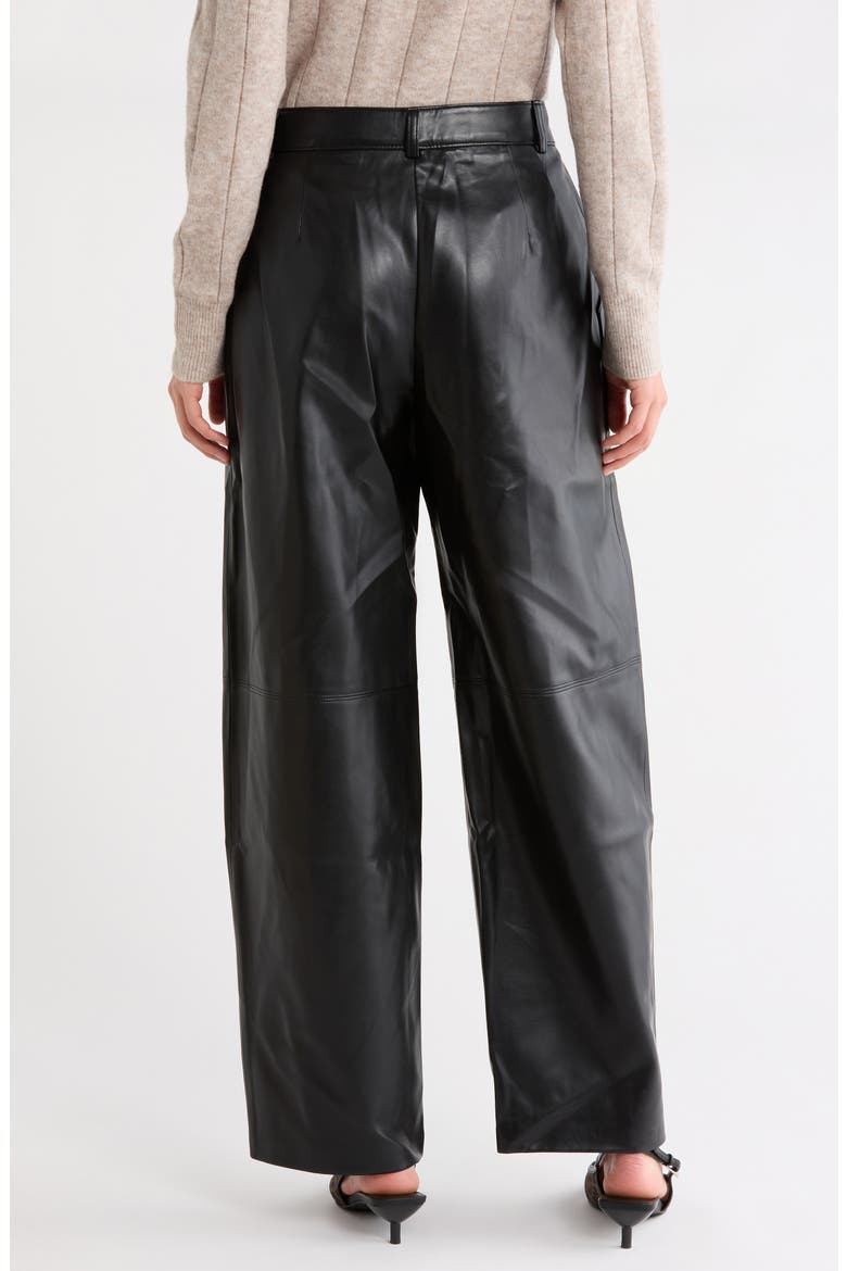 Orlena Faux Leather Pants, Alternate, color, BLACK