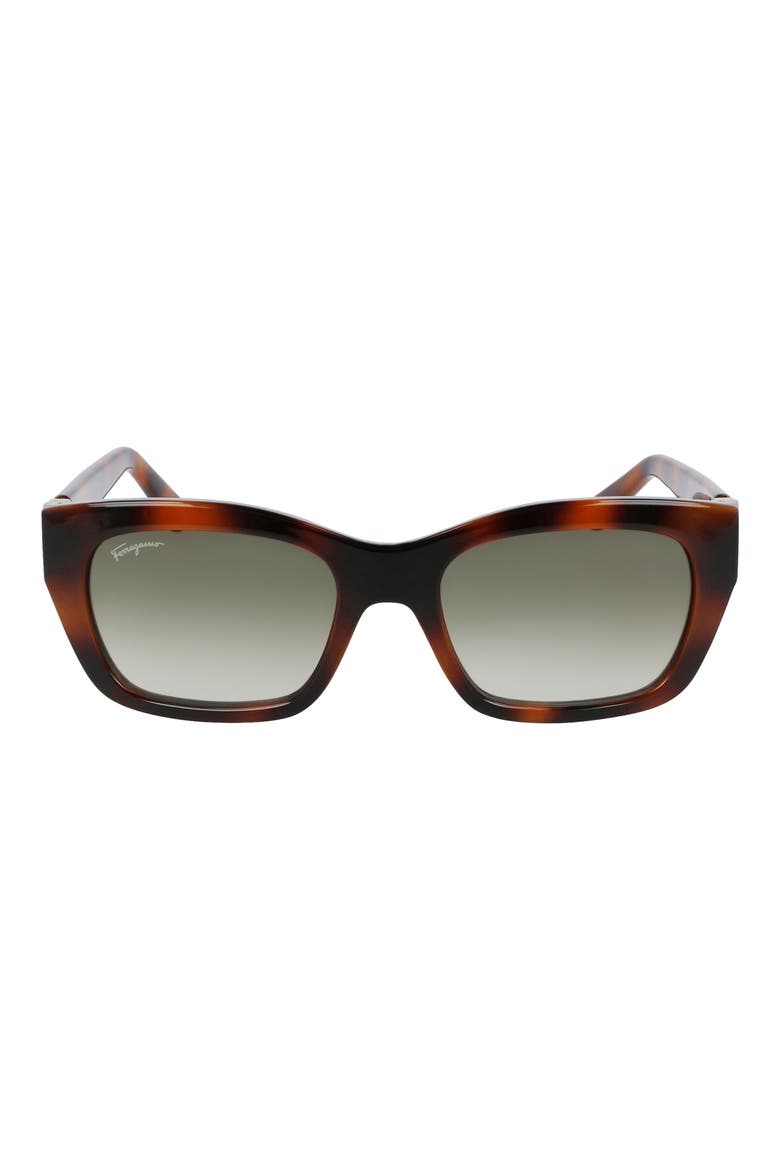 53mm Rectangular Sunglasses, Main, color, TORTOISE/ KHAKI