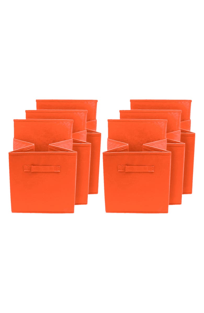 SORBUS Foldable Storage Cube Basket Bin - Set of 6 - Orange, Alternate, color, Orange