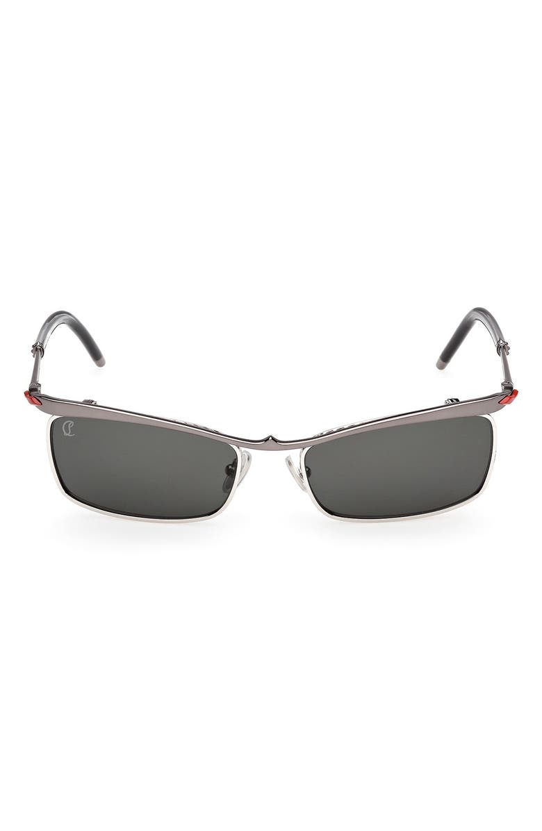 Christian Louboutin 55mm Rectangular Sunglasses, Main, color,