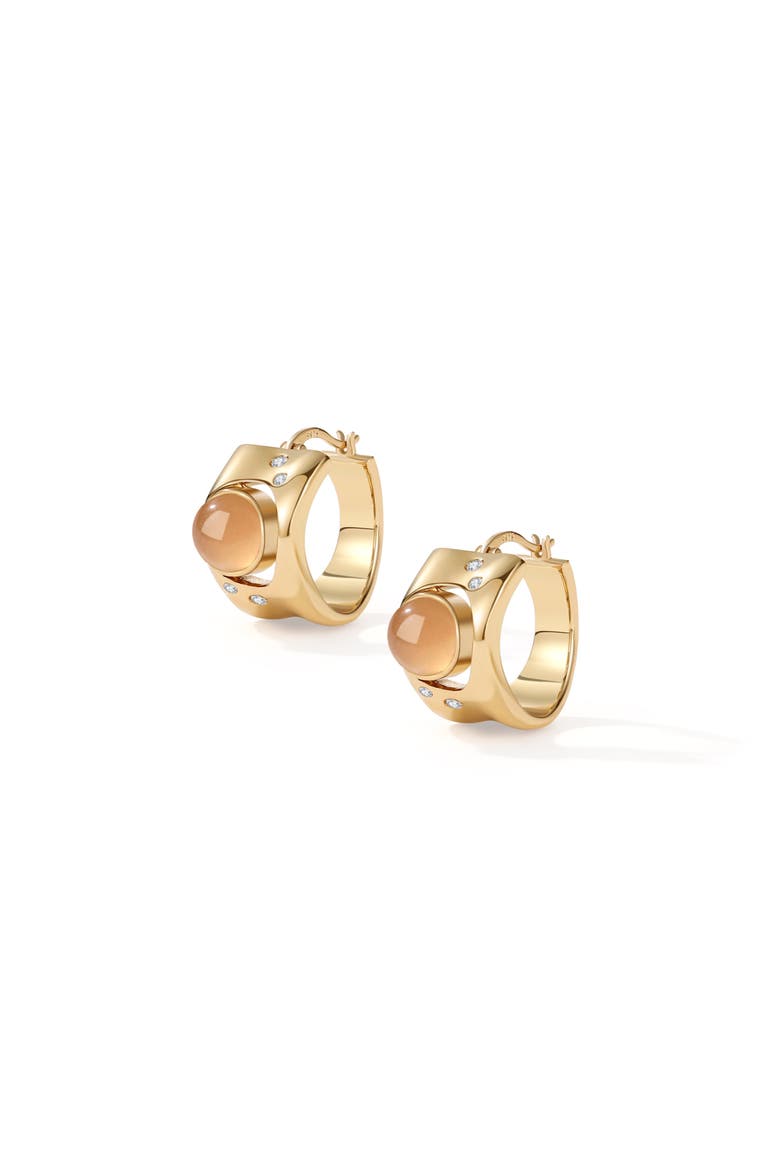 Dawn Light Hoop Earrings, Main, color, Gold & Orange