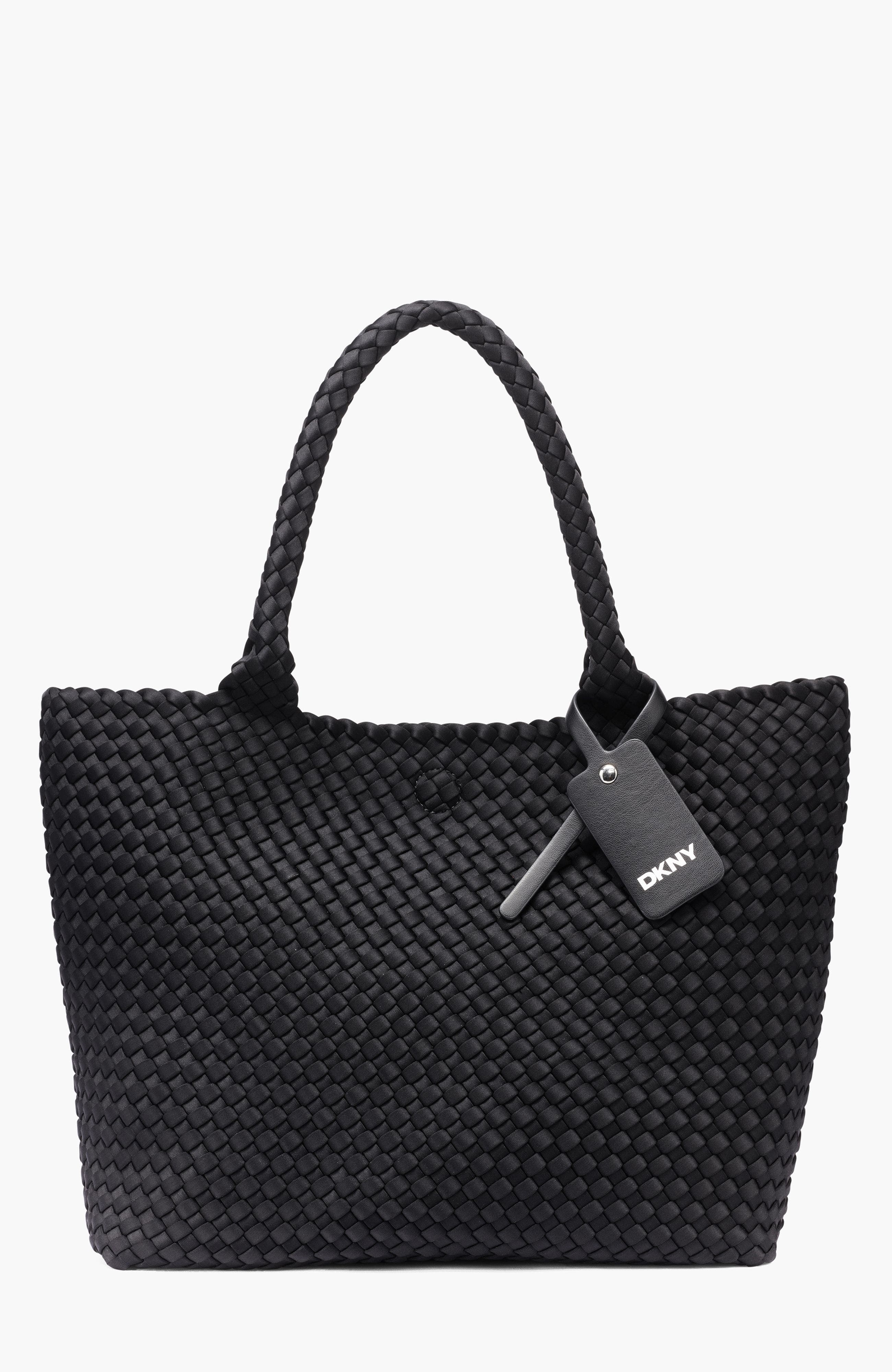 DKNY Giselle Lg Tote, Main, color, Black/Silver