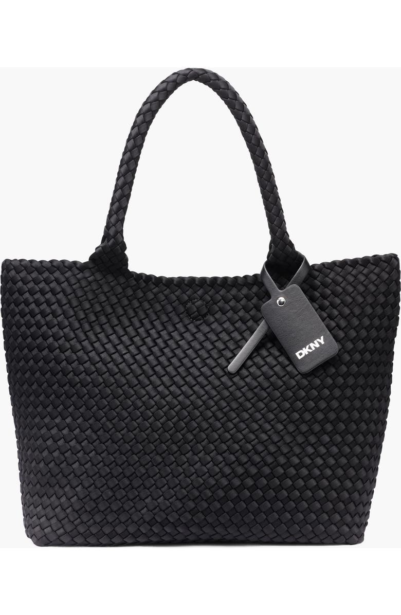 DKNY Giselle Lg Tote, Main, color, Black/Silver