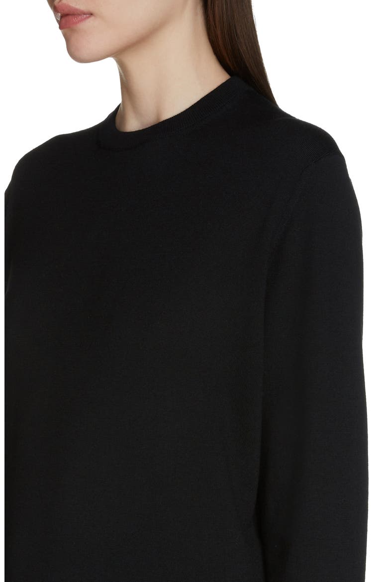 Interlocking BB Logo Wool Sweater, Alternate, color, BLACK/ RED