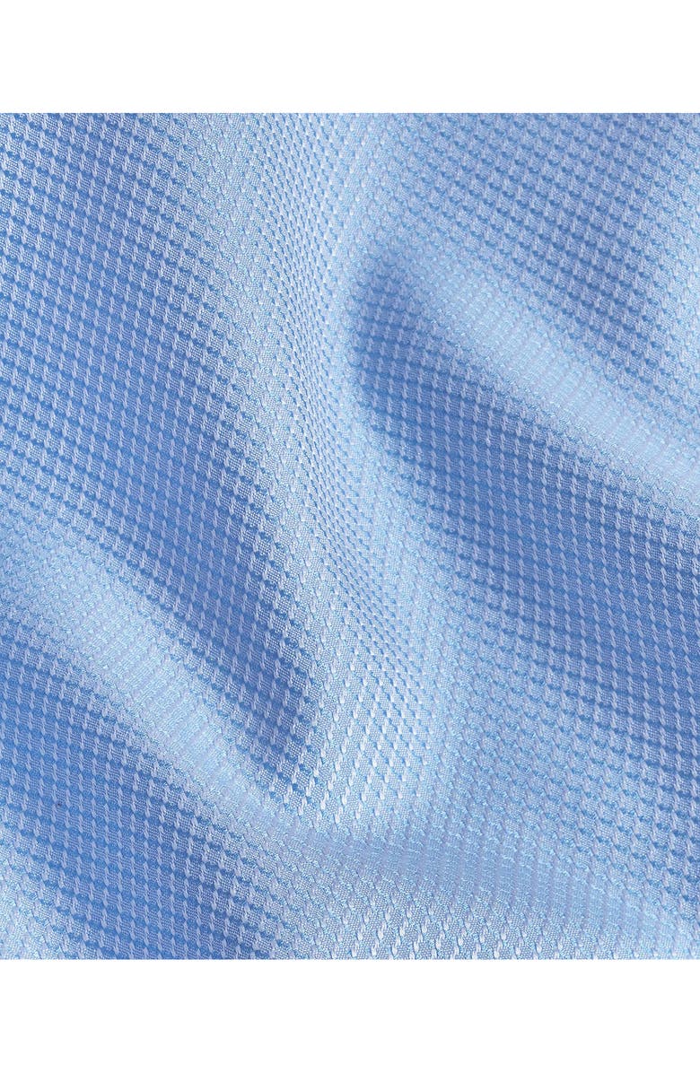 David Donahue Slim Fit Micro Dobby Cotton Dress Shirt, Alternate, color, Sky