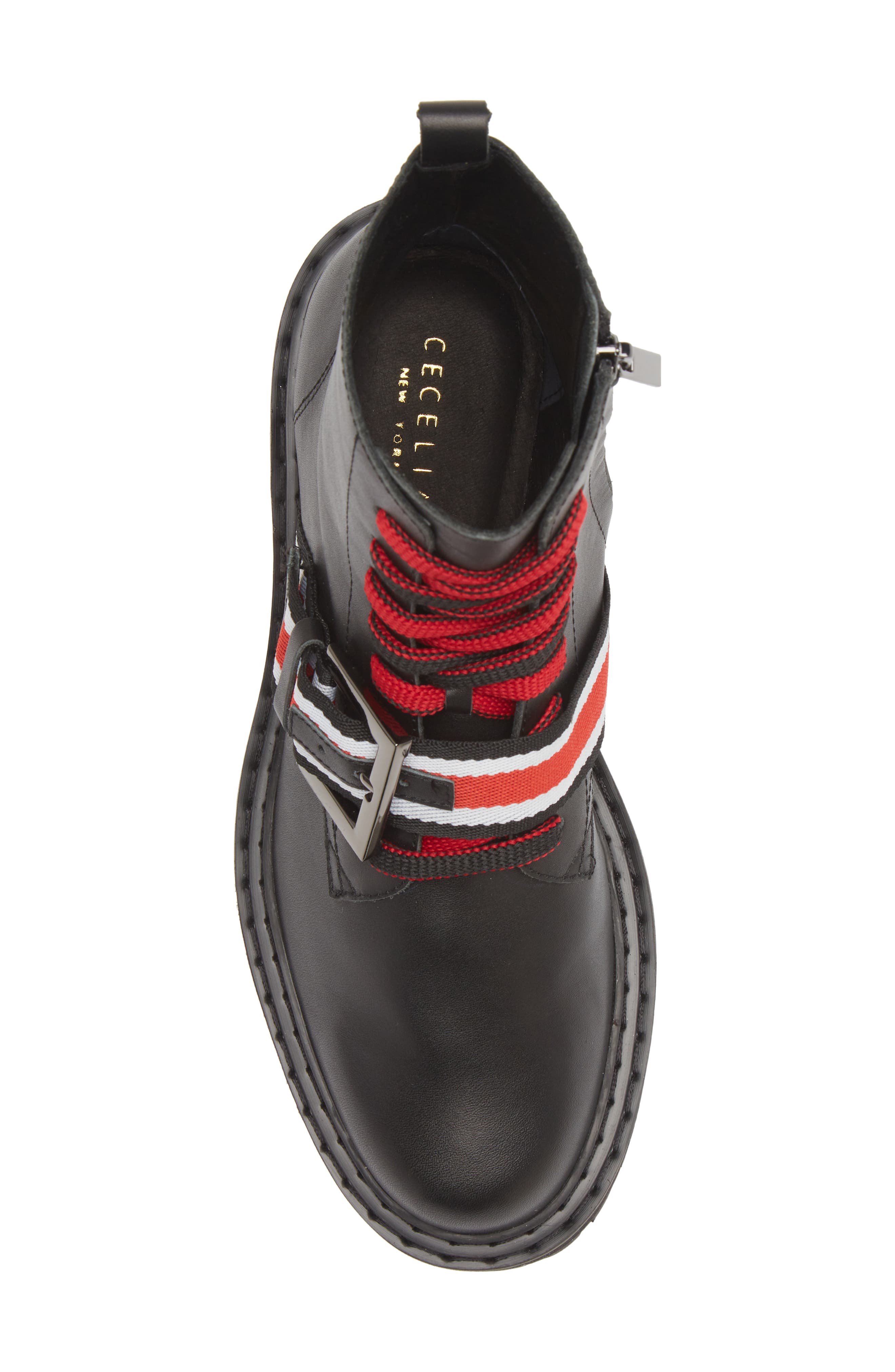 Cecelia New York Hayden Lug Sole Combat Boot, Alternate, color, 