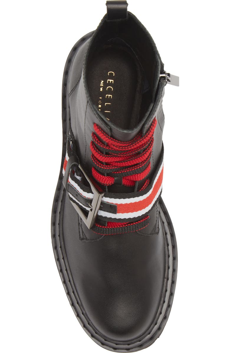 Cecelia New York Hayden Lug Sole Combat Boot, Alternate, color,