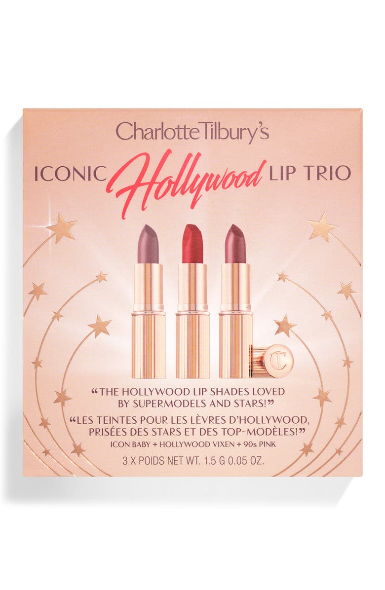 Charlotte Tilbury Iconic Hollywood Lipstick Trio (Limited Edition) $45 Value, Alternate, color,