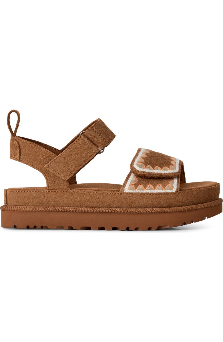 UGG<sup>®</sup> Goldenstar Artistich Sandal, Alternate, color, Chestnut