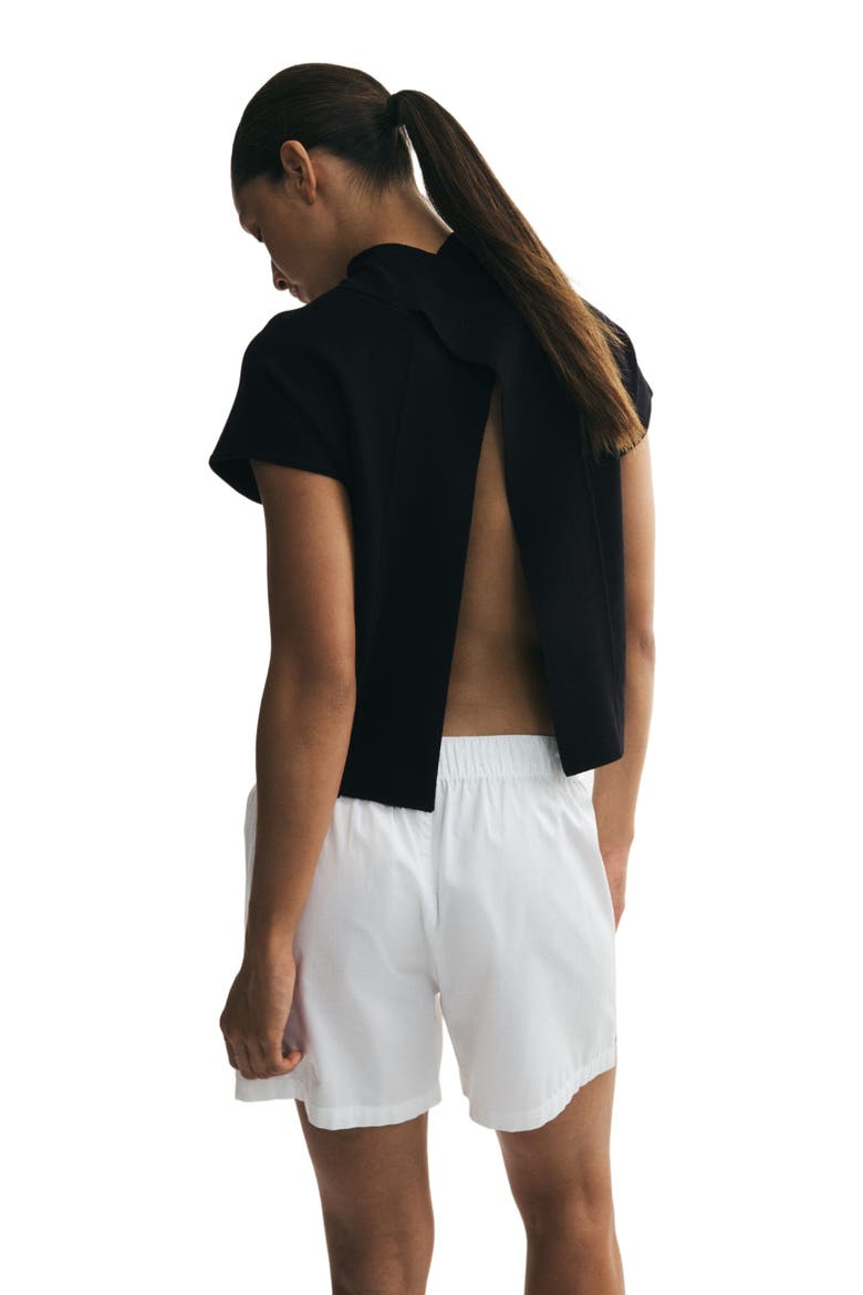 Fine-knit Turtleneck Top, Alternate, color, Black