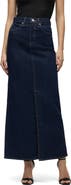 Hudson Jeans Reconstructed Stretch Cotton Denim Maxi Skirt
