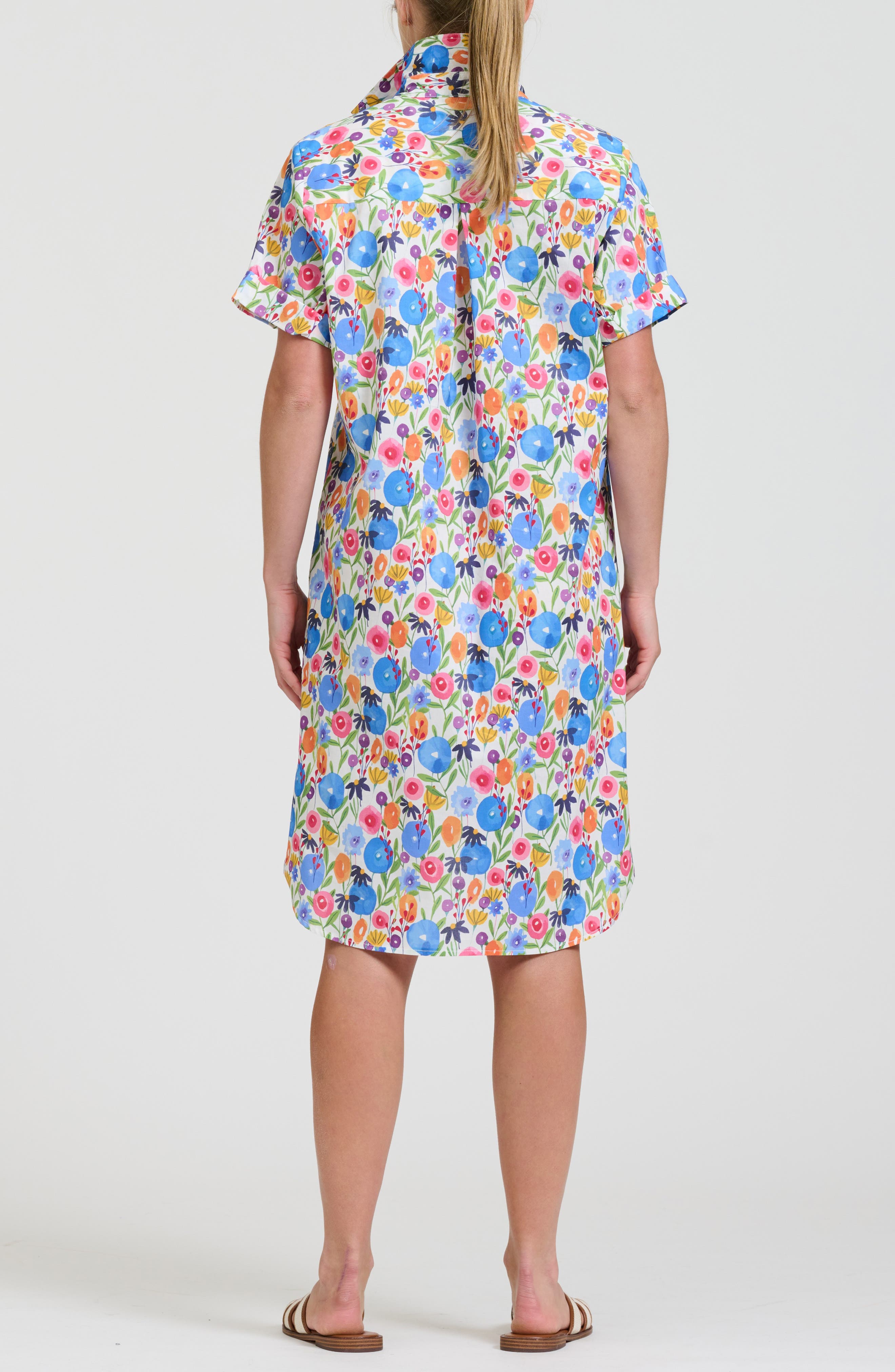 Stripe Popover Poplin Shirtdress - image 2