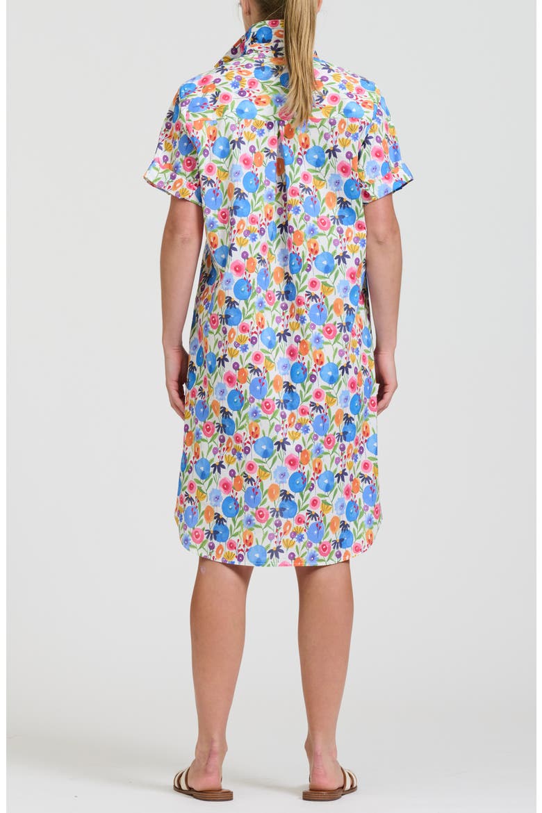 Stripe Popover Poplin Shirtdress, Alternate, color, SUMMER BOUQUET