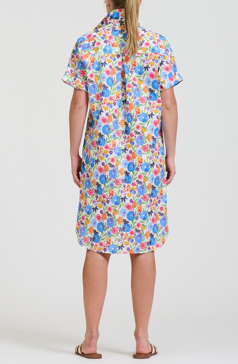 SHIRTY Stripe Popover Poplin Shirtdress, Alternate, color, Summer Bouquet