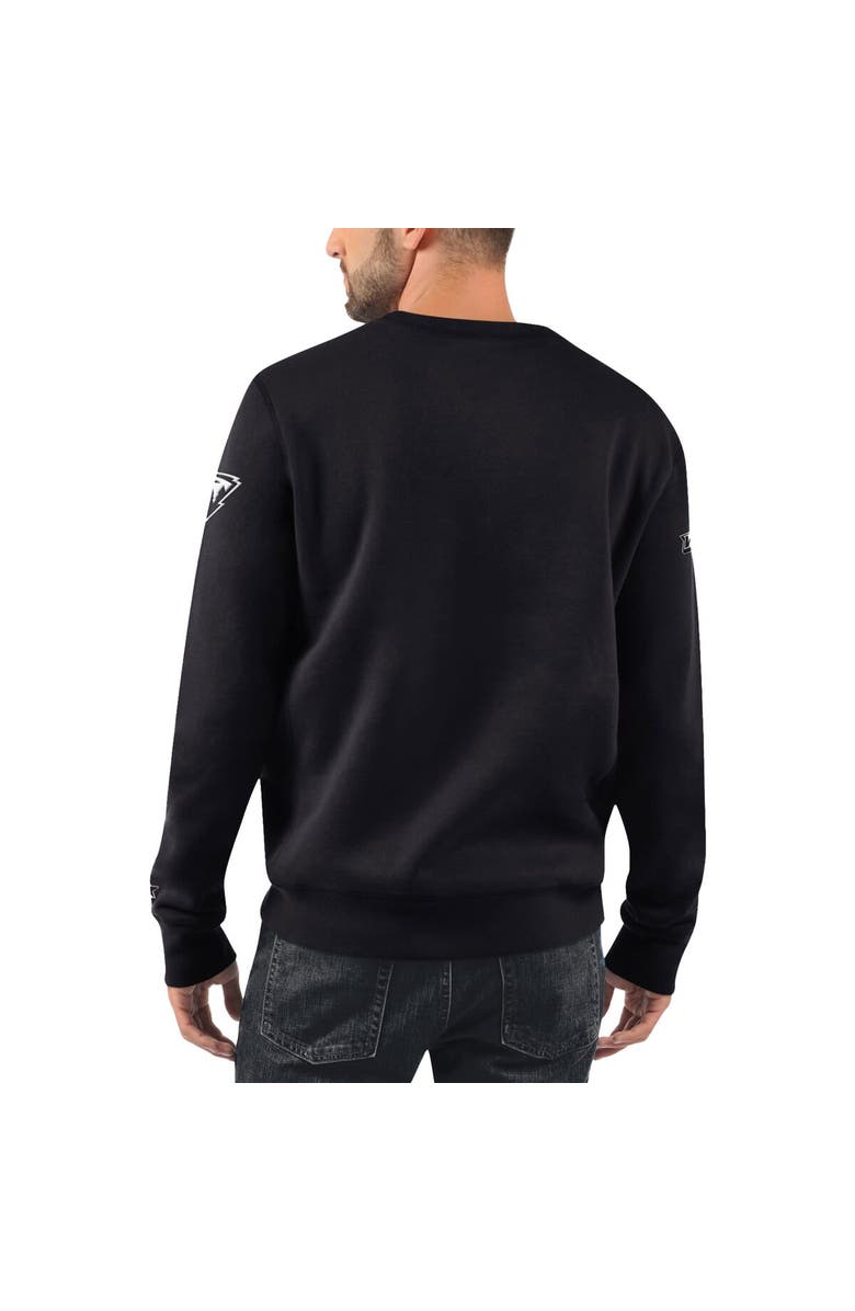 STARTER Men's Starter x NHL Black Ice Black Minnesota Wild Cross Check Pullover Sweatshirt, Alternate, color, 