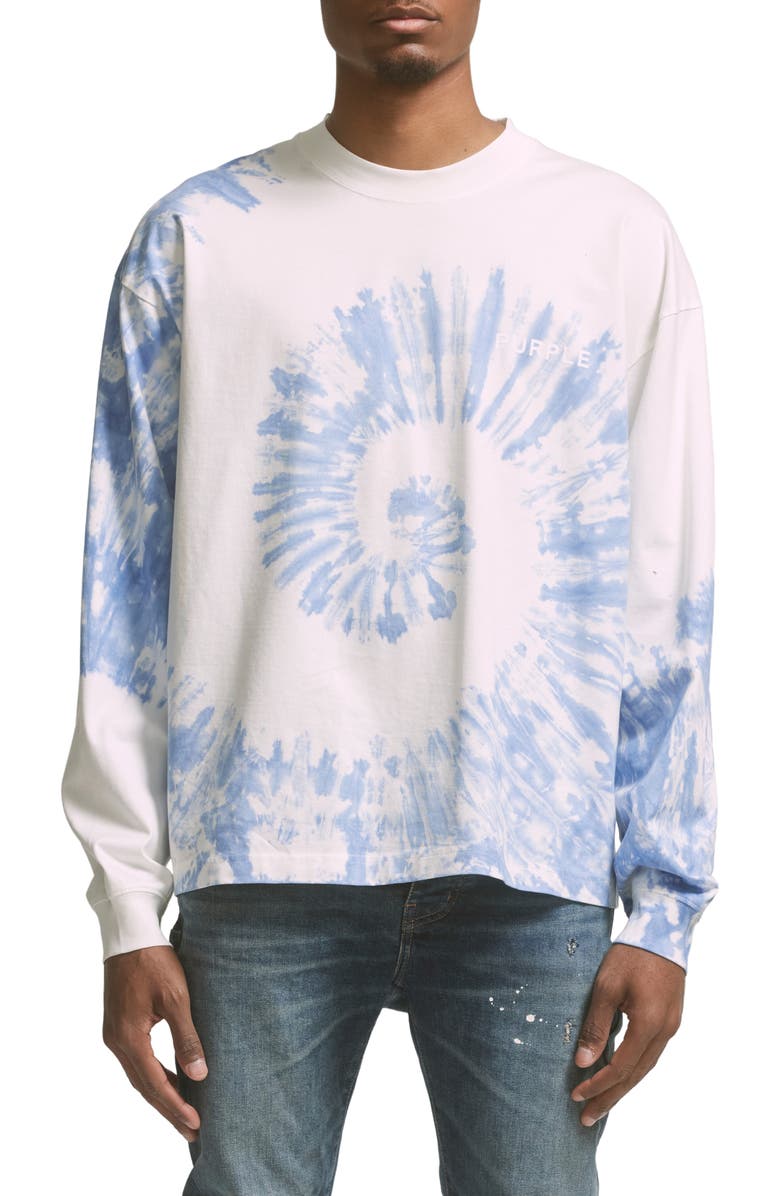 PURPLE BRAND Tie Dye Cotton Long Sleeve T-Shirt, Main, color, 