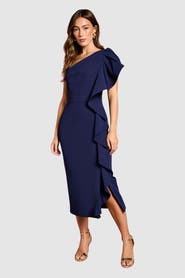 Coast One Shoulder Pencil Midi Dress