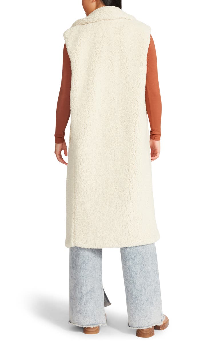 Steve Madden Faux Fur Duster Vest, Alternate, color, 