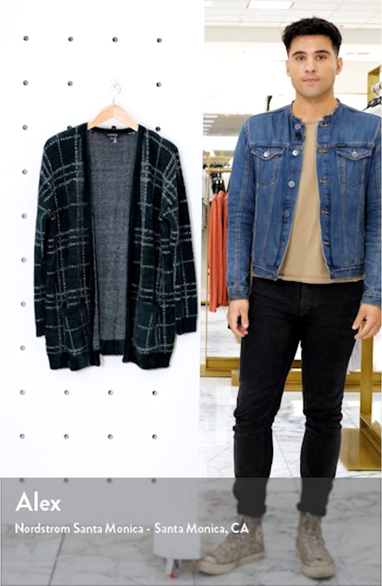 Plaid Eyelash Cardigan, sales video thumbnail