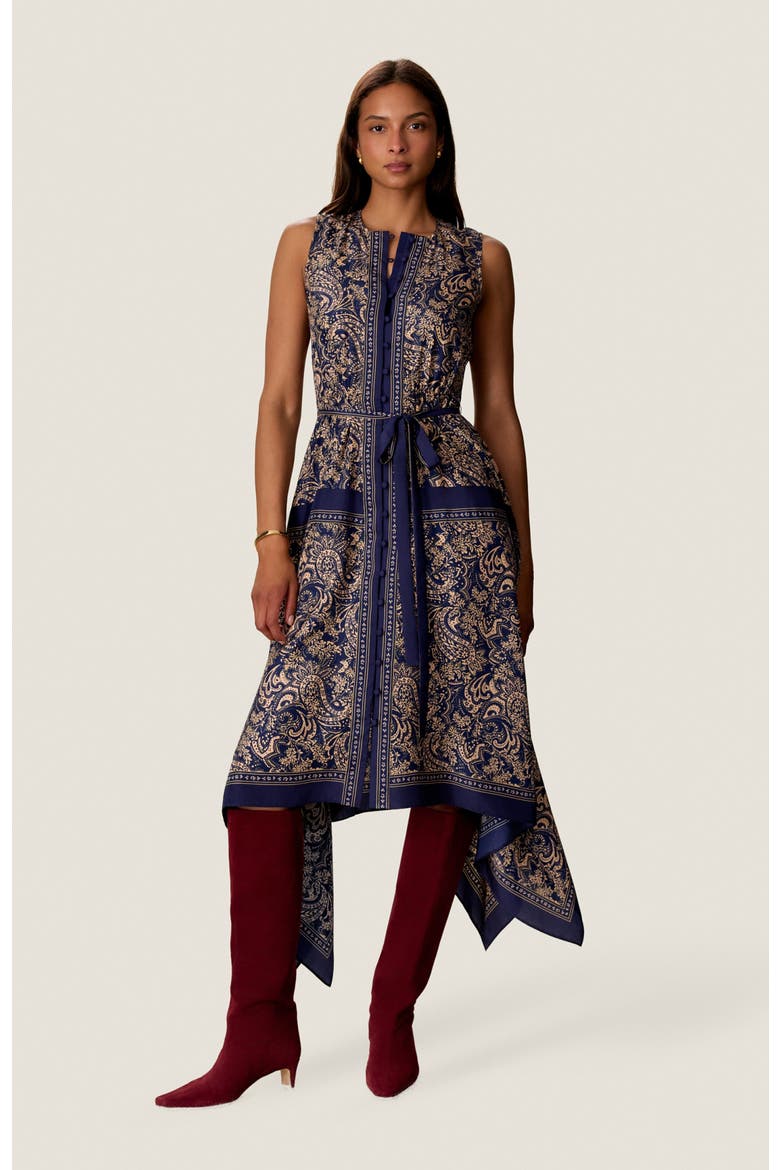 Wren Scarf Dress, Main, color, Maritime Multi
