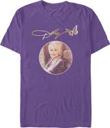 DOLLY PARTON Men's Golden Signature Portrait Short Sleeve T-Shirt