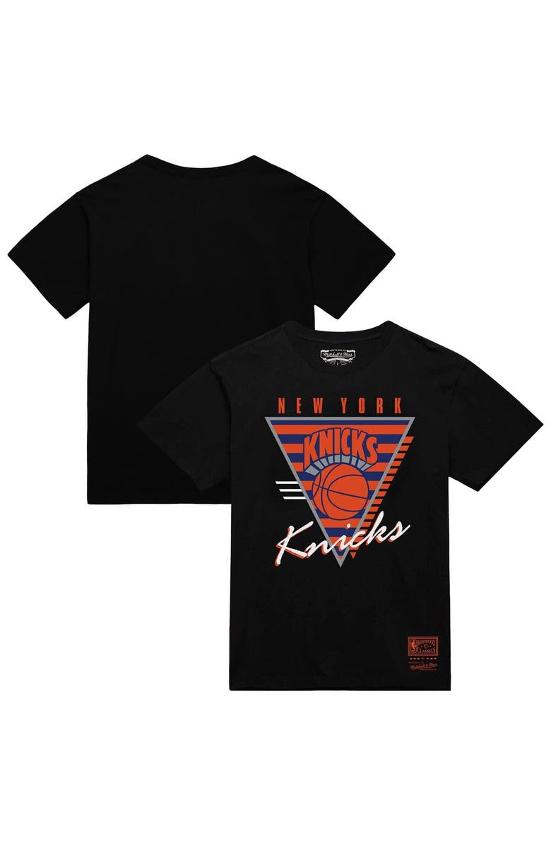 Mitchell & Ness Men's Mitchell & Ness Black New York Knicks Worldwide Collection Tri-Logo T-Shirt, Alternate, color, Black