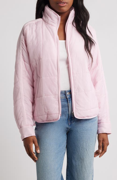 Thread & Supply Box Quilted Zip Jacket In Pink