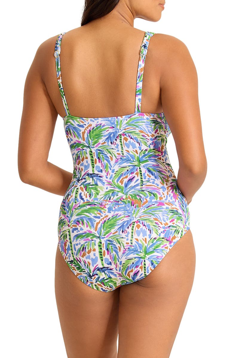 Tommy Bahama Poolside Palms One-Piece Swimsuit, Alternate, color, Four Leaf Clover