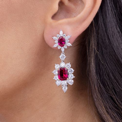 Anna Zuckerman Berkshire Drop Earrings In Ruby
