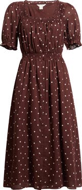 Caslon® Smocked Midi Dress