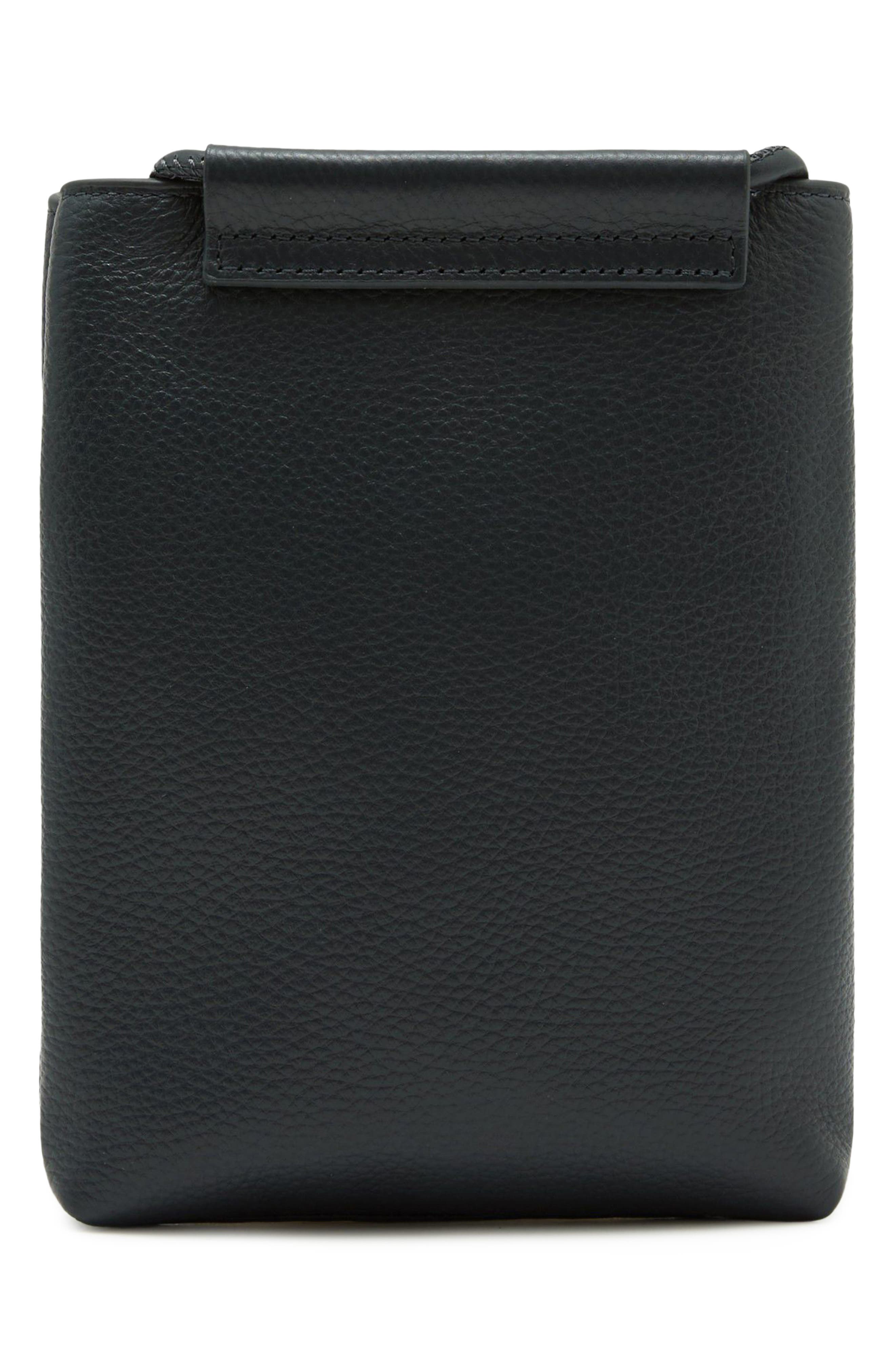 Solene Leather Phone Crossbody Bag, Alternate, color, NAVY