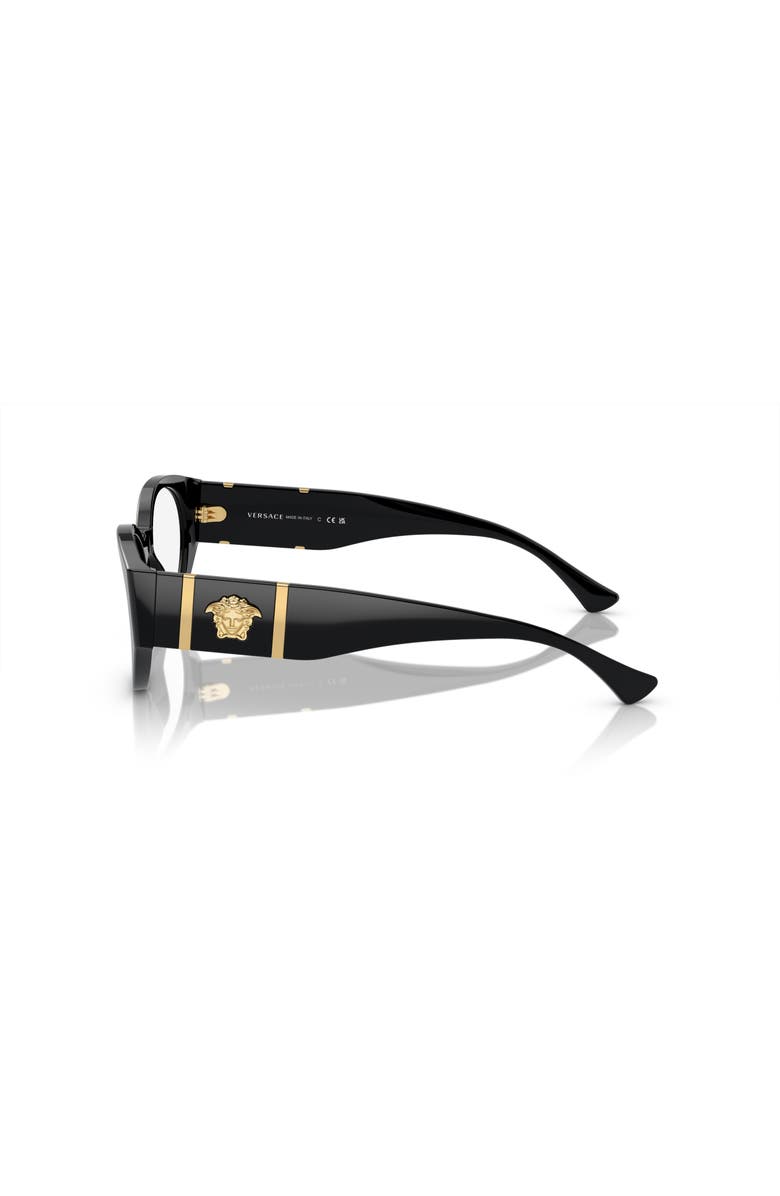 Versace 54mm Oval optical glasses, Alternate, color, Black