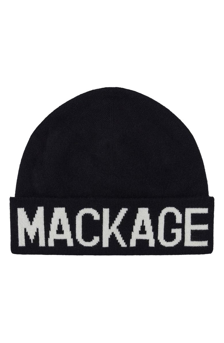 Mackage Kiko Merino Wool Blend Beanie, Main, color, Black