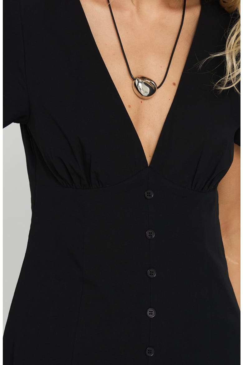Loveliness V-Neck Romper, Alternate, color, BLACK