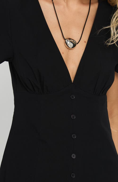 Princess Polly Loveliness V-neck Romper In Black