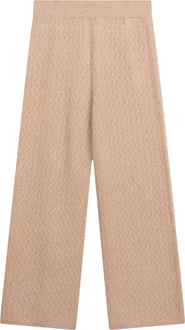 Gobi Cashmere Wide-Leg Ajour Knit Cashmere Pants