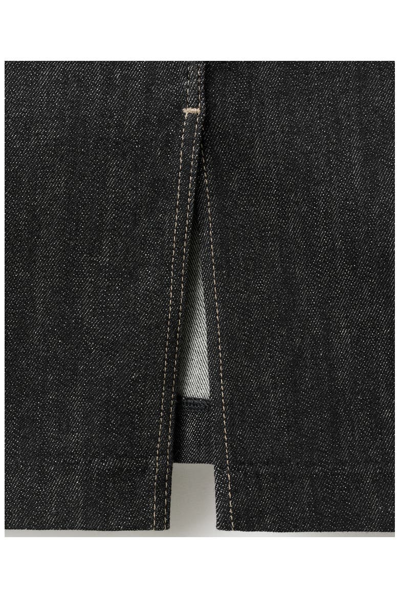 Denim Skirt, Alternate, color, BLACK