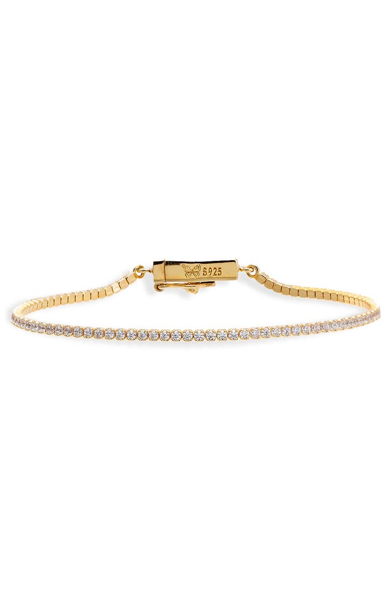 BY ADINA EDEN Classic Thin Tennis Bracelet, Main, color,