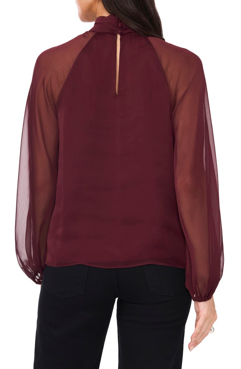 1.STATE Sheer Balloon Sleeve Chiffon Top, Alternate, color, 