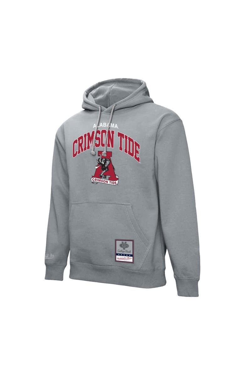 Mitchell & Ness Men's Mitchell & Ness Heather Gray Alabama Crimson Tide Classic Arch Pullover Hoodie, Alternate, color, Heather Gray