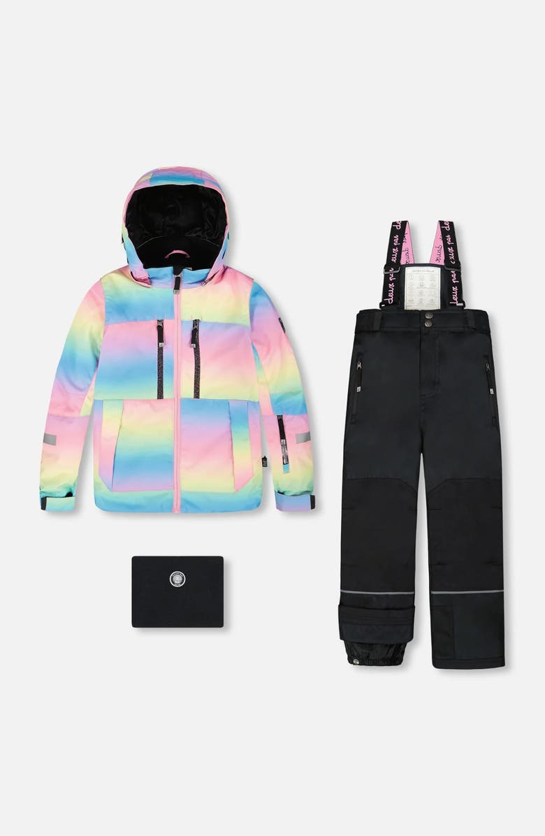 Deux par Deux Girl Two-Piece Teknik Snowsuit, Main, color, Rainbow Gradient