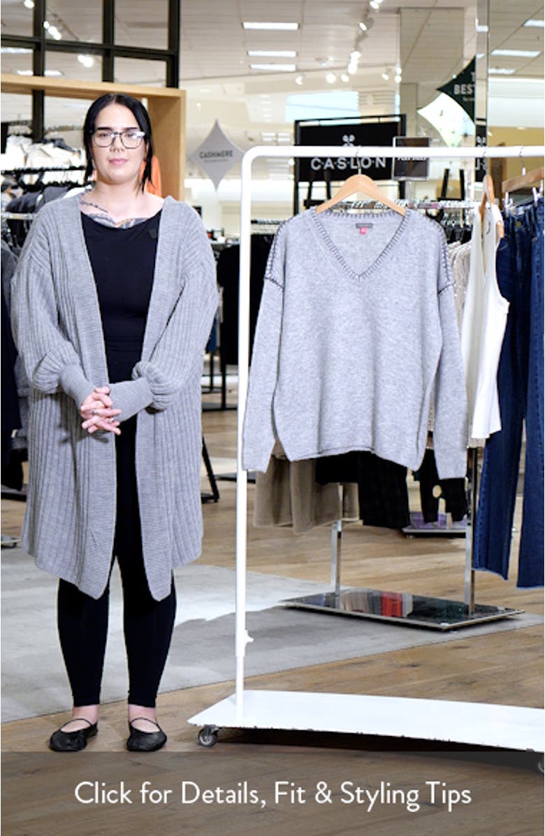 Whipstitch V-Neck Sweater, sales video thumbnail